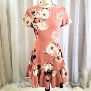 Cage Back Fit and Flare Dress